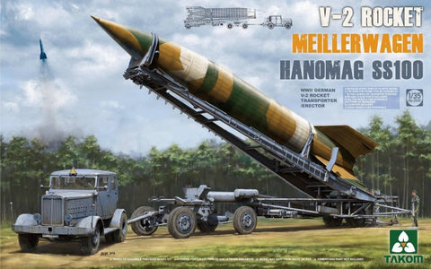 Takom Military 1/35 WWII German V2 Rocket on Meillerwagen Transporter w/Hanomag SS100 Tractor (New Tool) Kit