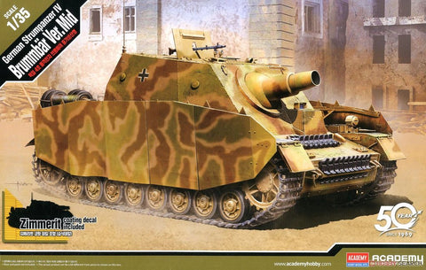 Academy Military 1/35 German Sturmpanzer IV Brummbar Mid Version Tank (New Tool) Kit