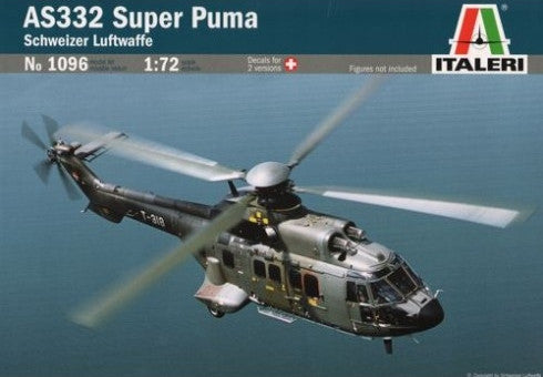 Italeri Aircraft 1/72 AS332 Super Puma Swiss AF Helicopter (Ltd Edition) Kit