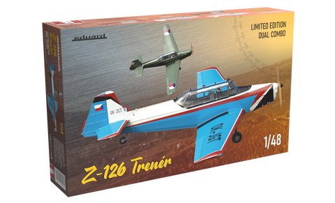 Eduard Aircraft 1/48 Zlin Z126 Trener Two-Seater Trainer Aircraft Dual Combo Ltd Edition Kit