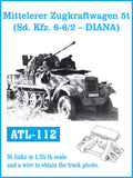 Friulmodel Military 1/35 Middle Zugkraftwagen 5t (SdKfz 6-6/2 Diana) Track Set (95 Links)