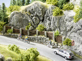 Noch HO Rock Slide Fence/Retaining Walls w/Rock Face Kit