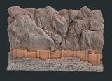 Noch HO Rock Slide Fence/Retaining Walls w/Rock Face Kit