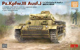 Rye Field 1/35 PzKpfw III Ausf J Tank w/Workable Track Links & Movable Figure Kit