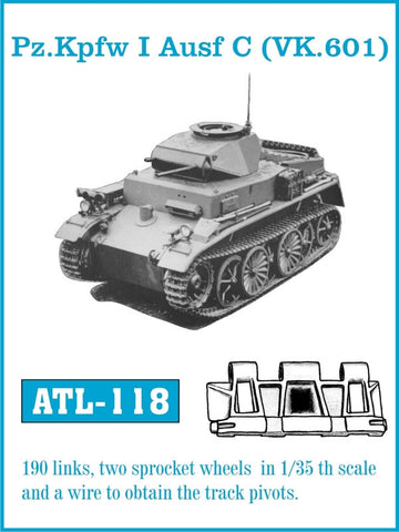 Friulmodel Military 1/35 PzKpfw I Ausf C (Vk601) Track Set (190 Links & 2 Sprocket Wheels)