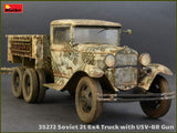 MiniArt Military 1/35 WWII Soviet 2-Ton 6x4 Truck & 76mm USV-BR Gun (New Tool) Kit