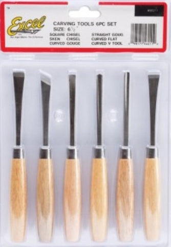 Excel Tools 6.5" Beginners Woodcarving Set (6pc)