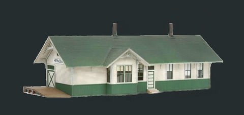 American Model Builders HO Union Pacific Standard 24 x 64' Depot - Oregon Shortline Version - Laser-Cut Wood Kit