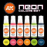 AK Interactive Neon Acrylic Paint Set (6 Colors) 17ml Bottles