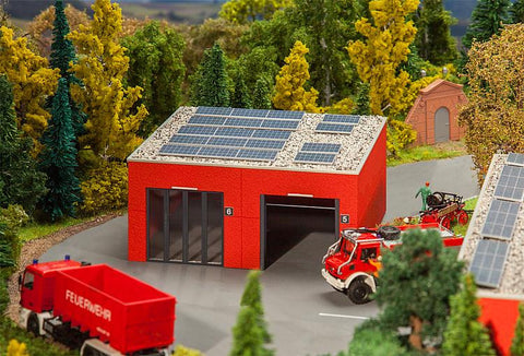 Faller HO Fire Appliance Hall/Garage Kit