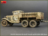 MiniArt Military 1/35 WWII Soviet 2-Ton 6x4 Truck & 76mm USV-BR Gun (New Tool) Kit