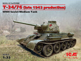 ICM Military Models 1/35 WWII Soviet T34/76 (Late 1943 Production) Medium Tank Kit