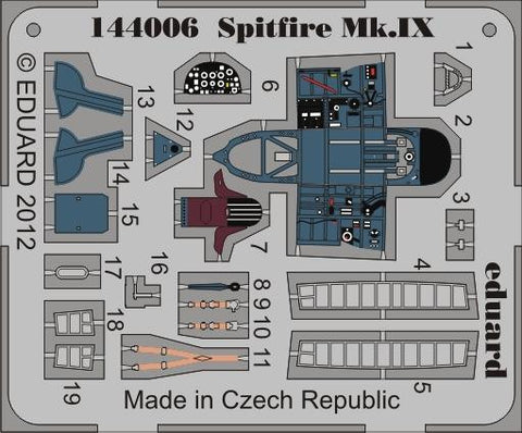 Eduard Details 1/144 Aircraft- Spitfire Mk IX for EDU (Painted)