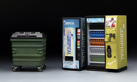 Meng Military Models 1/35 Soda Vending Machines & Dumpster Kit