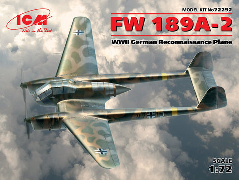 ICM Aircraft 1/72 WWII German Fw189A2 Recon Aircraft
