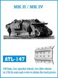 Friulmodel Military 1/35 Mk II/IV/V Track Set (180 Links & 2ea. Sprocket/Idler Wheels)