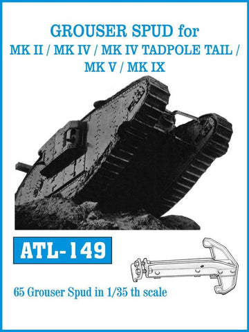 Friulmodel Military 1/35 Grouser Spud for Mk II/IV, MK IV Tadpole Tail, Mk V/IX Track Set (65 Links)
