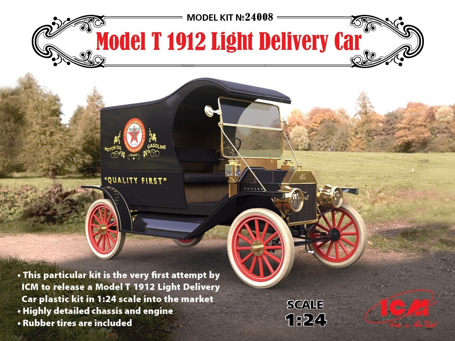 ICM Model Cars 1/24 Model T 1912 Light Delivery Car Kit