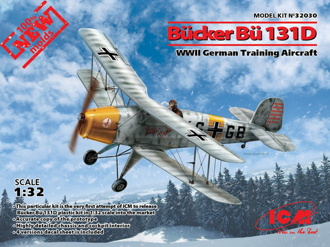 ICM Aircraft 1/32 WWII German Bucker Bu131D Training Aircraft Kit
