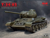 ICM Military Models 1/35 WWII Soviet T34-85 Medium Tank Kit