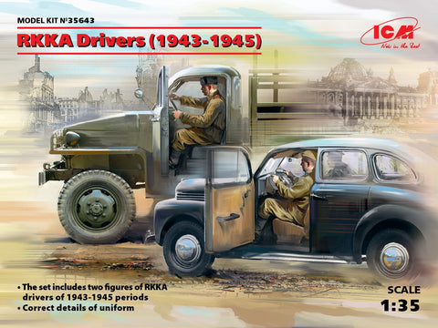 ICM Military Models 1/35 WWII Soviet Army (RKKA) Drivers 1943-1945 (2) (New Tool) Kit