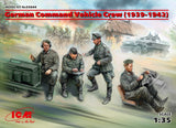 ICM Military 1/35 German Command Vehicle Crew 1939-1942 (4) (New Tool) Kit