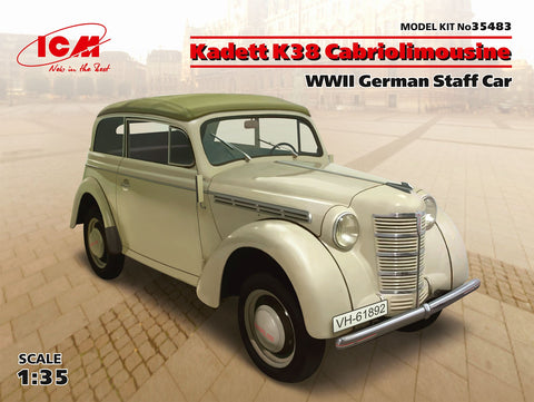 ICM Military Models 1/35 WWII German Kadett K38 Convertible Staff Car Kit