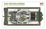 Rye Field 1/35 US Sherman M4A3 76W HVSS Medium Tank w/Full Interior & Workable Track Links Kit