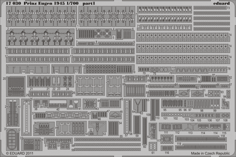 Eduard Details 1/700 Ship- Prinz Eugen 1945 for TSM