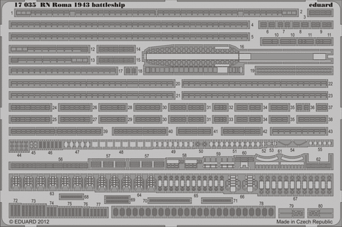 Eduard Details 1/700 Ship- RN Roma 1943 for TSM