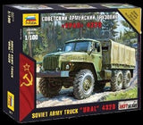 Zvezda Military 1/100 Soviet Ural 4320 Army Truck Snap Kit