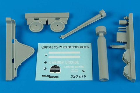 Aerobonus Details 1/32 USAF Flightline 50lb. CO2 Wheeled Extinguisher Kit