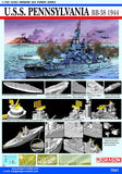 Dragon Model Ships 1/700 USS Pennsylvania BB38 Battleship 1944 (Re-Issue) Kit