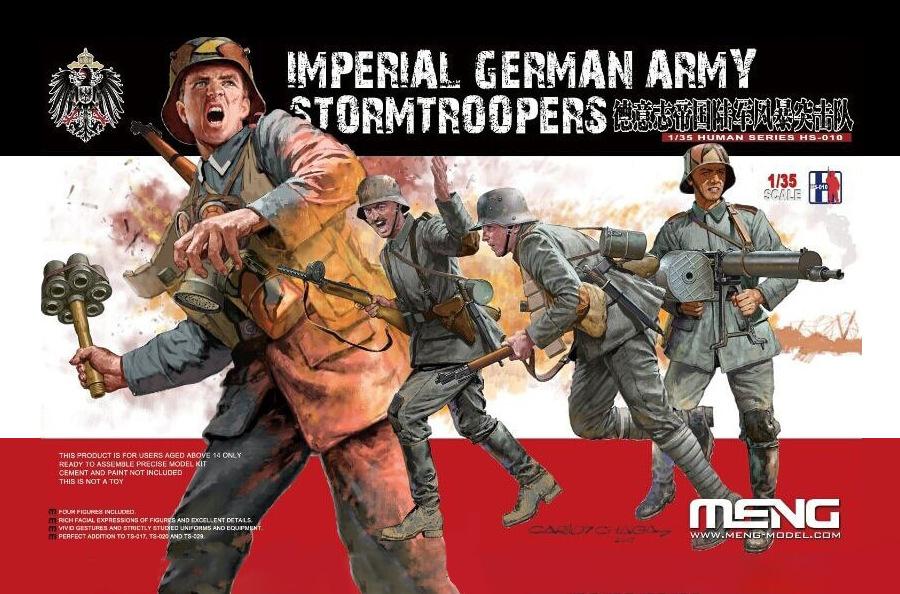 Meng Military Models 1/35 Imperial German Army Stormtroopers Figure Set (4 Figures) Kit