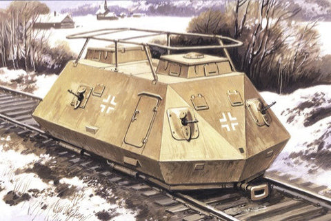 Unimodel Military 1/72 LeSp Light Recon Armored Railcar  Kit