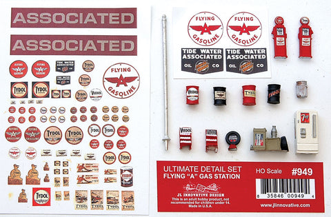 JL Innovative Design HO Ultimate Flying A Gas Station Detail Set