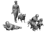 Zvezda Military 1/35 WWII Soviet Tank Hunters w/Dogs (3 ea.) Kit