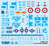 Trumpeter Aircraft 1/48 H34 US Navy Rescue Helicopter (Re-Issue Formerly Gallery Models) Kit