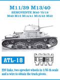 Friulmodel Military 1/35 M11/39 M13/40 Semovente M40 75/18, M40, M13, M14/41, M15/42, M42 Track Set (220 Links & 2 Sprocket Wheels)