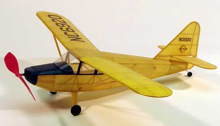 Dumas Wooden Planes 17-1/2" Wingspan Stinson Voyager Rubber Pwd Aircraft Laser Cut Wooden Kit