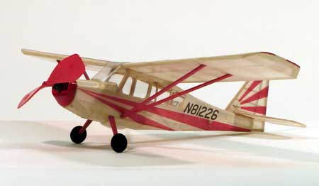 Dumas Wooden Planes 17-1/2" Wingspan Citabria Rubber Pwd Aircraft Laser Cut Wooden Kit