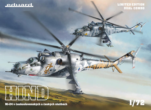 Eduard Aircraft 1/72 Mi24 Hind in Czech & Czechoslovak Service Helicopter Dual Combo Ltd. Edition Kit