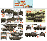 Echelon Decals 1/35 Russian AFVs in Chechen War Pt.2 Zil131, Kamaz4310, BTR80, BMP1P & BTR80A