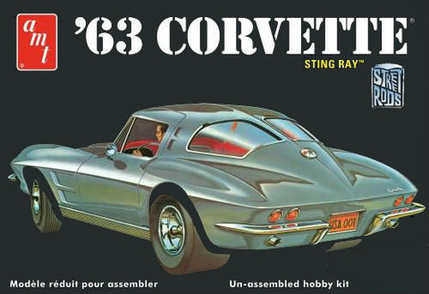 AMT Model Cars 1/25 1963 Chevy Corvette Sting Ray Car (3 'n 1) Kit