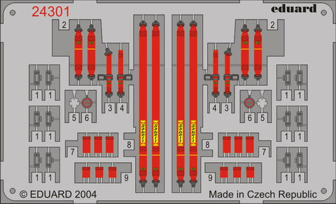 Eduard Details 1/43 Racing Car Seatbelts- Sabelt 6-Points Red