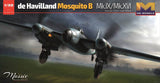 This is a plastic model assembly kit of the HK Models 1/32 scale WWII British RAF DeHavilland Mosquito B Mk IX/XVI British Bomber aircraft