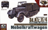 AFV Club Military 1/35 German SdKfz 11/4 3-Ton Semi-Track Nebelkraftwagen Kit