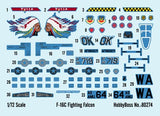 Hobby Boss Aircraft 1/72 F-16C Fighting Falcon Kit