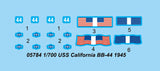 Trumpeter Ship Models 1/700 USS California BB44 Battleship 1945 (New Variant) (OCT) Kit