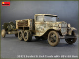 MiniArt Military 1/35 WWII Soviet 2-Ton 6x4 Truck & 76mm USV-BR Gun (New Tool) Kit